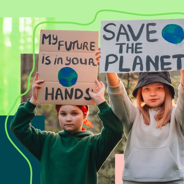 Young people protesting for a better future for people and planet