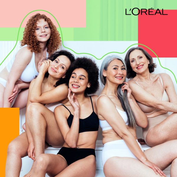 Group of diverse women in underwear