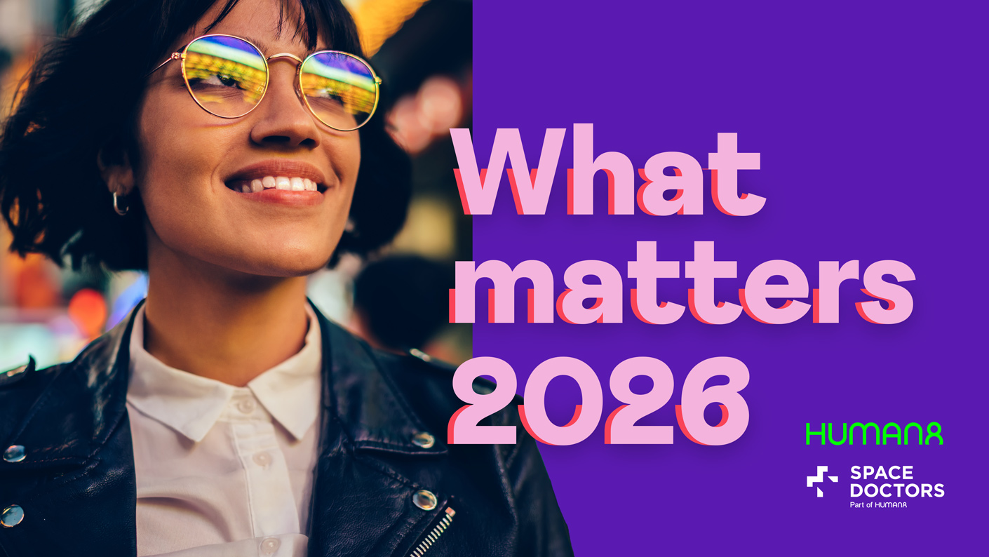 What Matters 2026 cover image of a woman with reflective sunglasses on