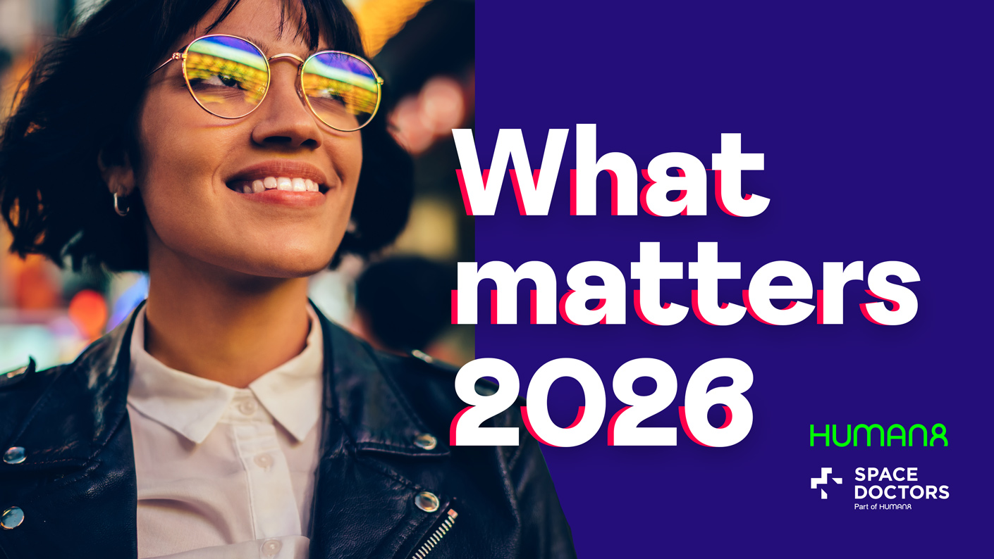 What Matters 2026 cover image of a woman with reflective sunglasses on