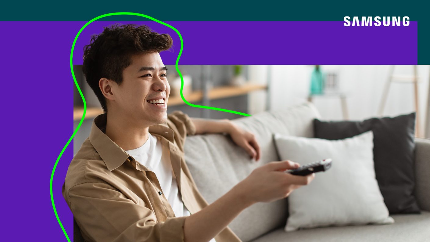 Person watching TV