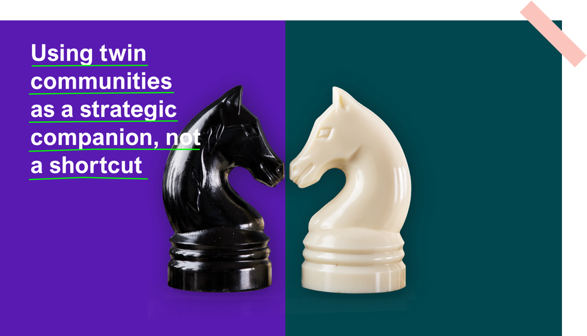 Twin communities as strategic partners